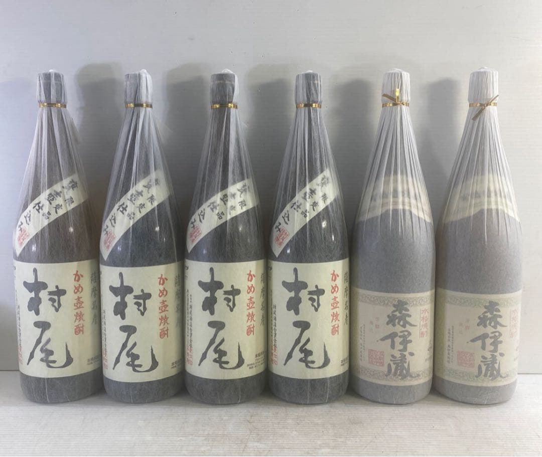 森伊蔵 2本 村尾4本 芋焼酎 1800ml 25% 一升瓶 6本セット 未開栓