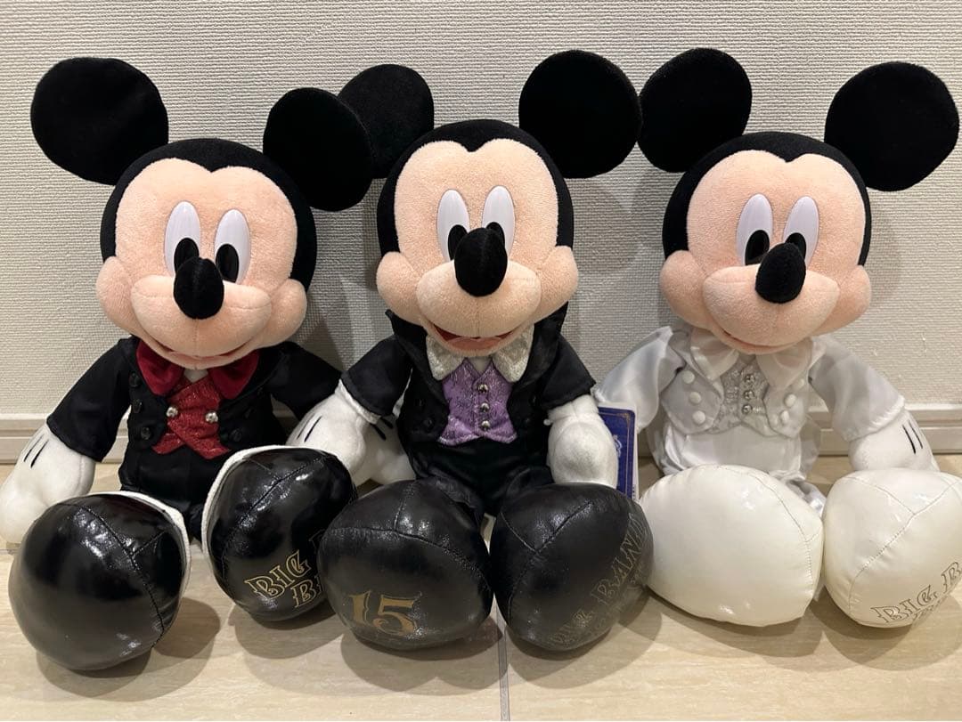 厳選 ディズニー　ビッグバンドビート　ミッキー ぬいぐるみ　白タキ　黒タキ