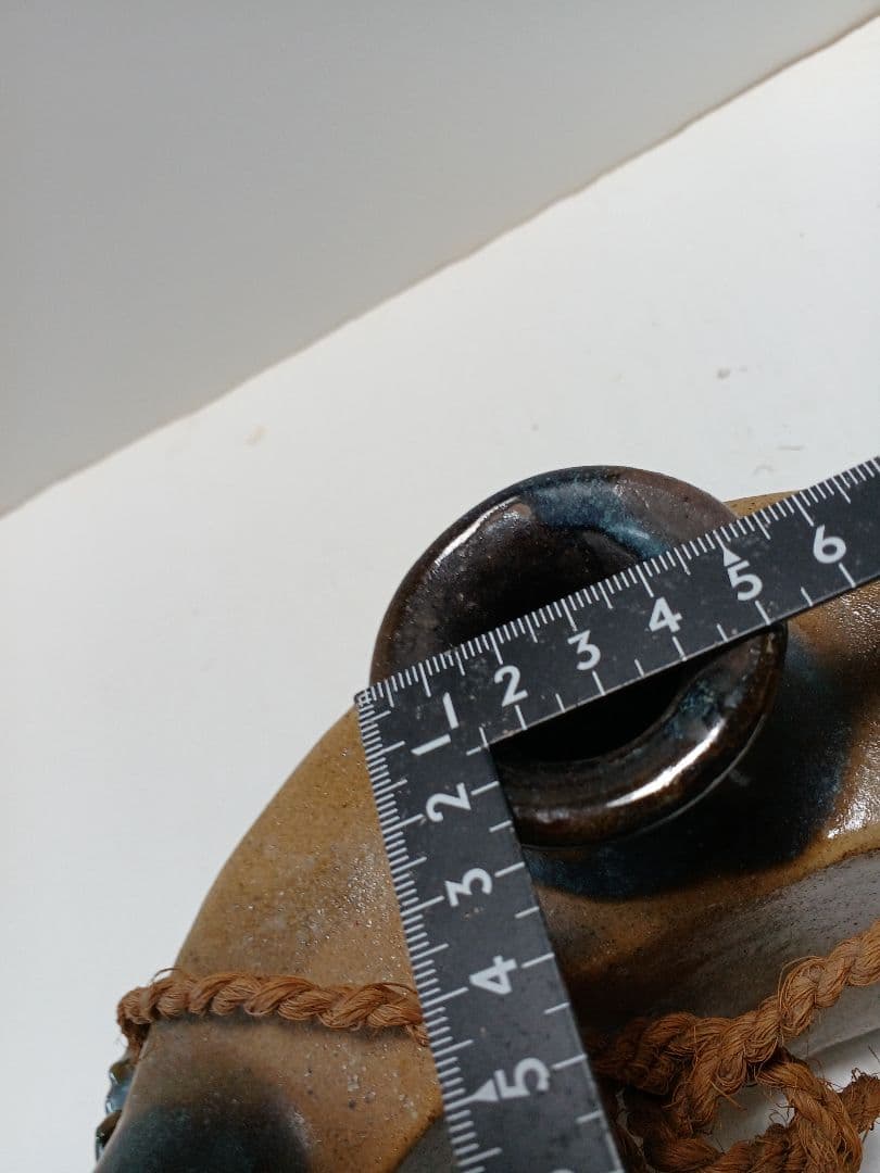 琉球壺屋焼　小橋川清正さん　抱瓶　双魚文　約24×15センチ