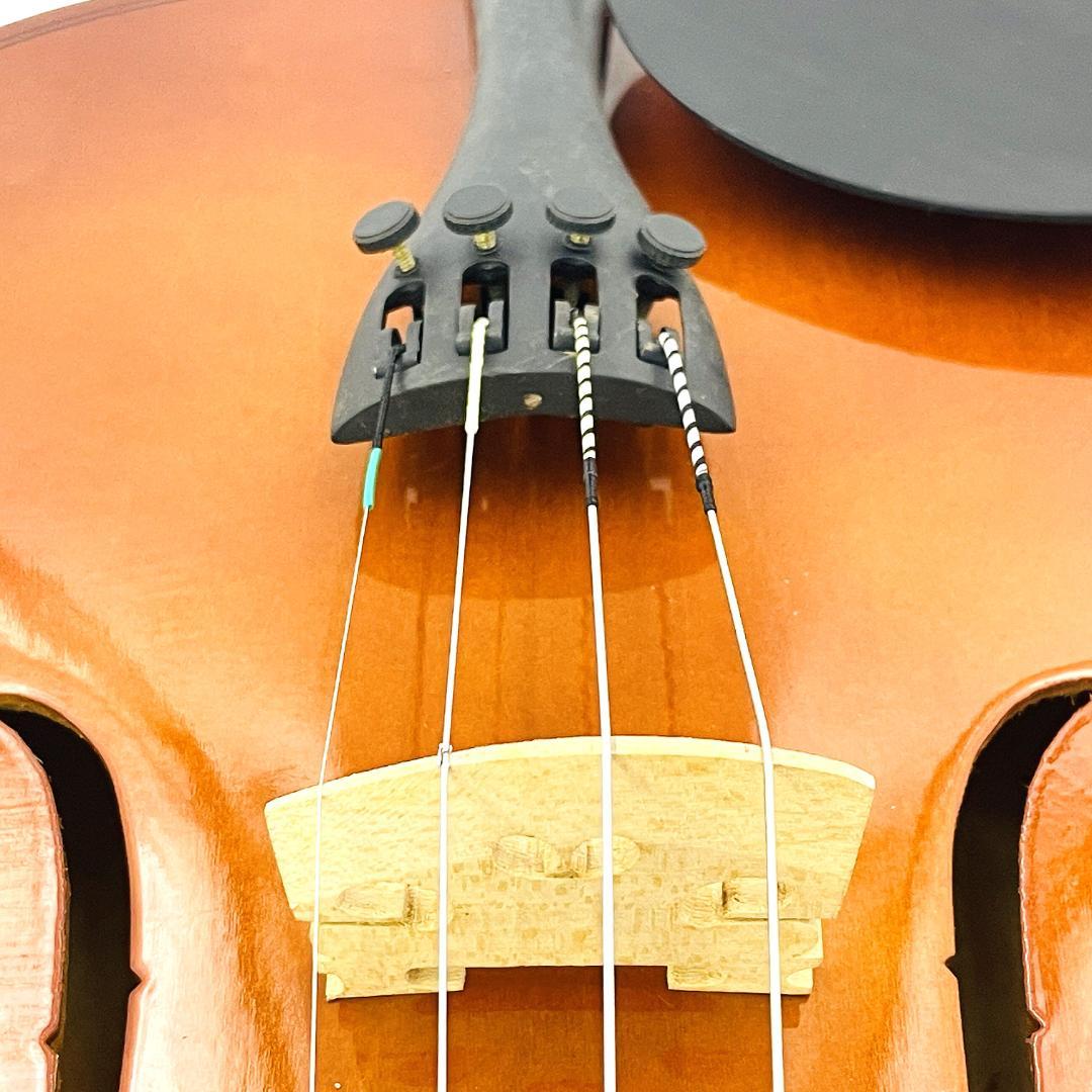 【美品・整備品】ラベル無し バイオリン 4/4 フルサイズ 弓・ハードケース付き