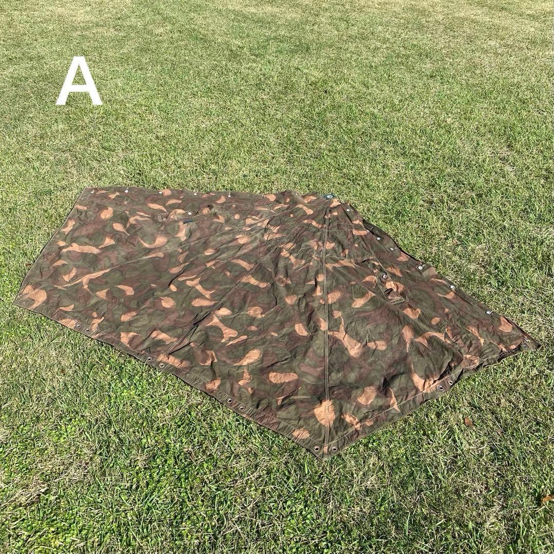 ハンガリー軍幕　２枚　ポール・ペグセット①　 ワンポールテント　ハリケーンカモ