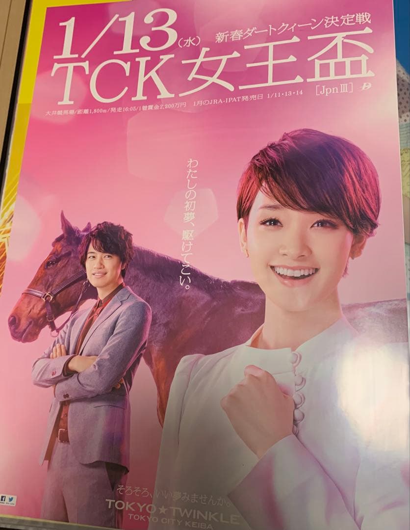 剛力彩芽・斎藤工さん競馬ポスター