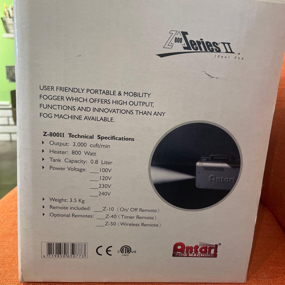 未使用 ANTARI　スモークマシン　フォグマシン　Z-800Ⅱ　Z800Ⅱ