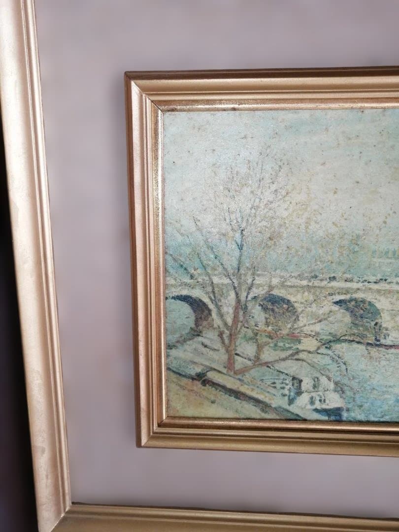 複製画　カミーユ・ピサロ「ポン・ロワイヤルとパヴィヨン・ド・フロール」」