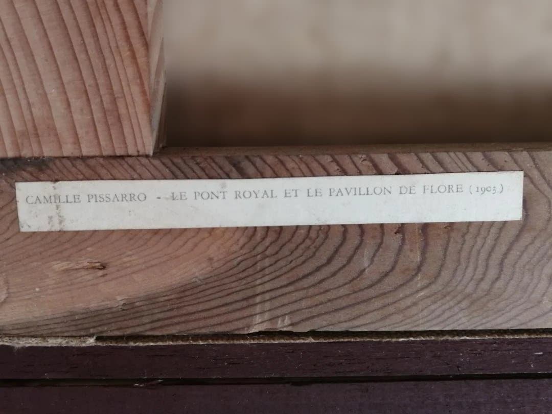 複製画　カミーユ・ピサロ「ポン・ロワイヤルとパヴィヨン・ド・フロール」」