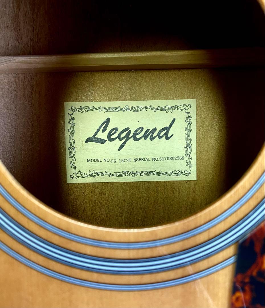 値下げ、美品❣️初心者様、女子にLegend アコギ、クリーニング済み、ケース付