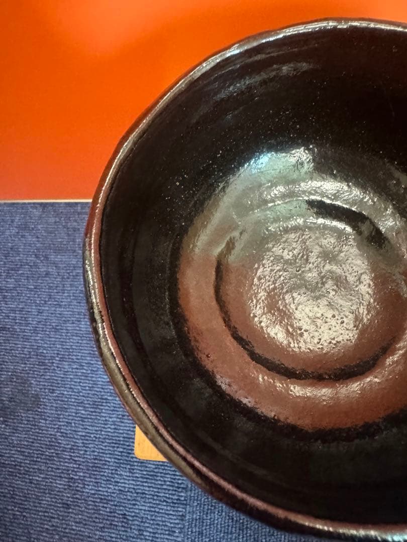 1870 茶碗　佐々木松楽造　大徳寺　高橋悦道箱書　黒楽茶碗　茶道具　未使用