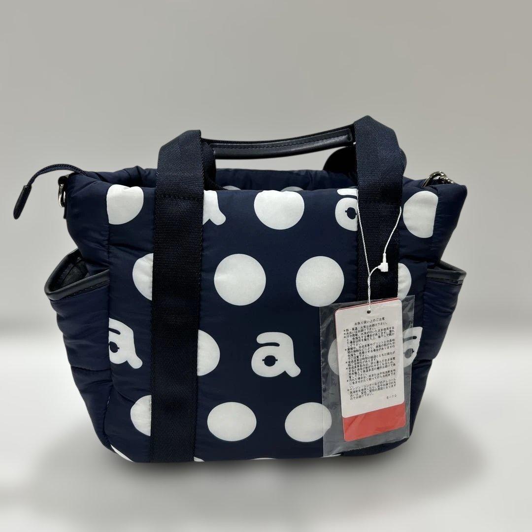 新品❤️アルチビオ❤️ネイビーブルー 水玉 バッグ