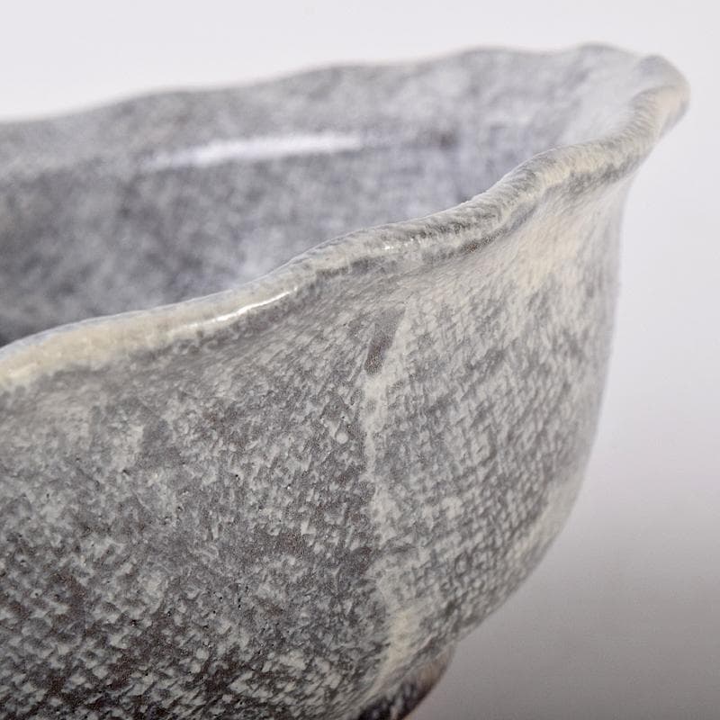 北大路魯山人作　布目紅葉小鉢　五客　共布　黒田陶々庵極め箱　F　R8458B