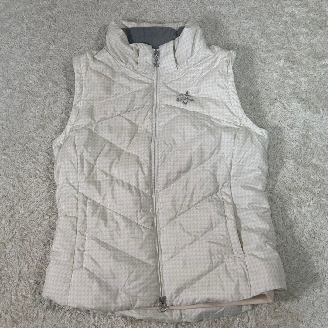 【美品】キャロウェイ　4way　フルジップ　ダウンジャケット　レディース　白　L