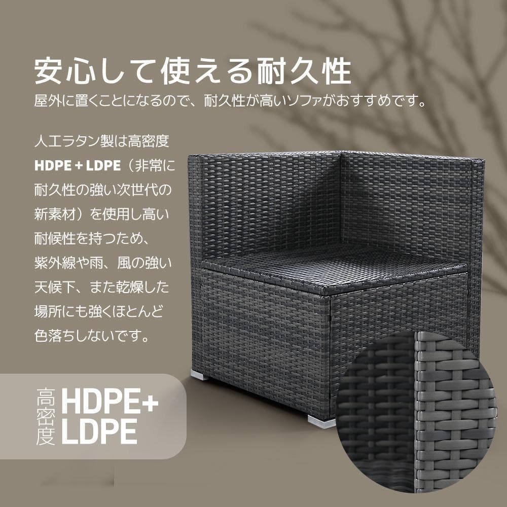 ラタン調 ガーデンファニチャー 5点 積み重ねて収納できる！ガーデン テーブル