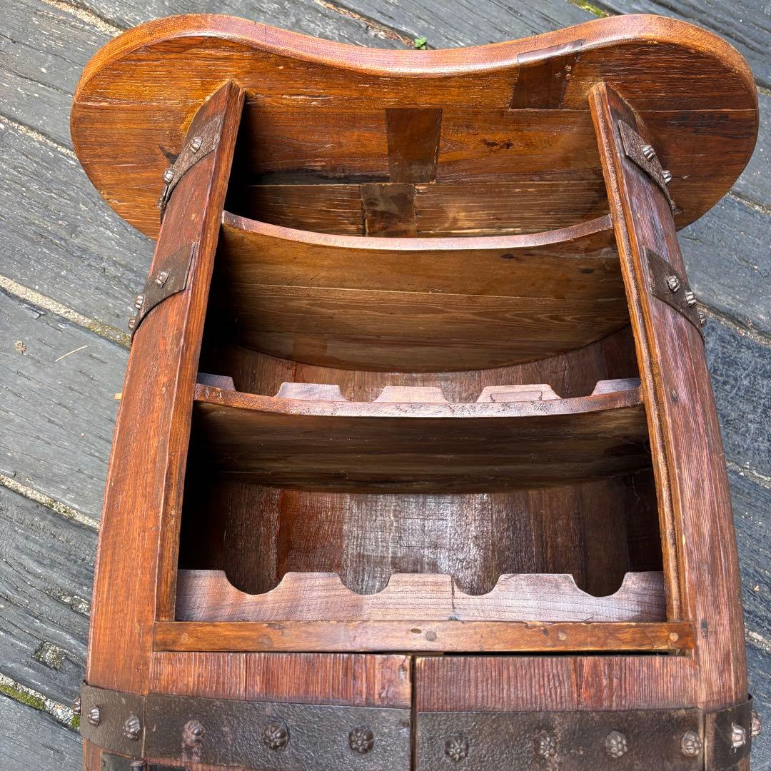 木製樽型収納テーブル バレル型 アンティーク 家具 レトロ