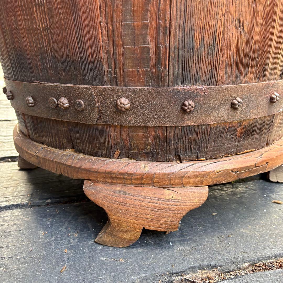 木製樽型収納テーブル バレル型 アンティーク 家具 レトロ