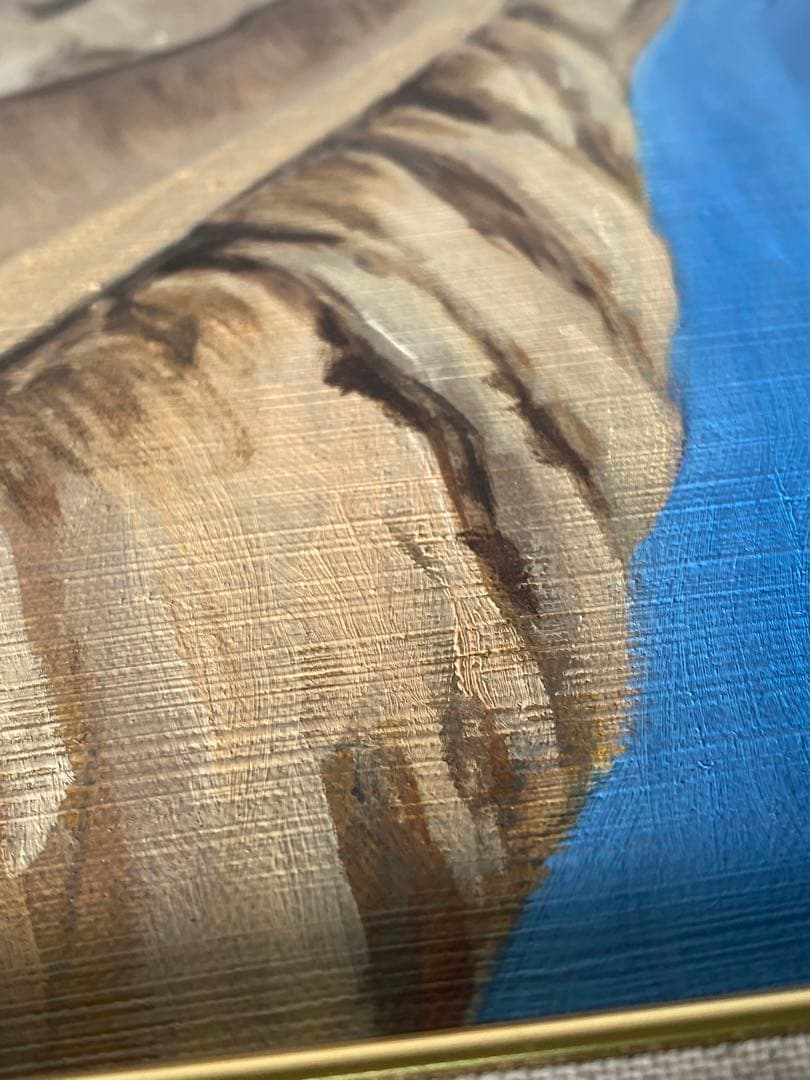 1889❣️ アブ・シンベル大神殿　油絵