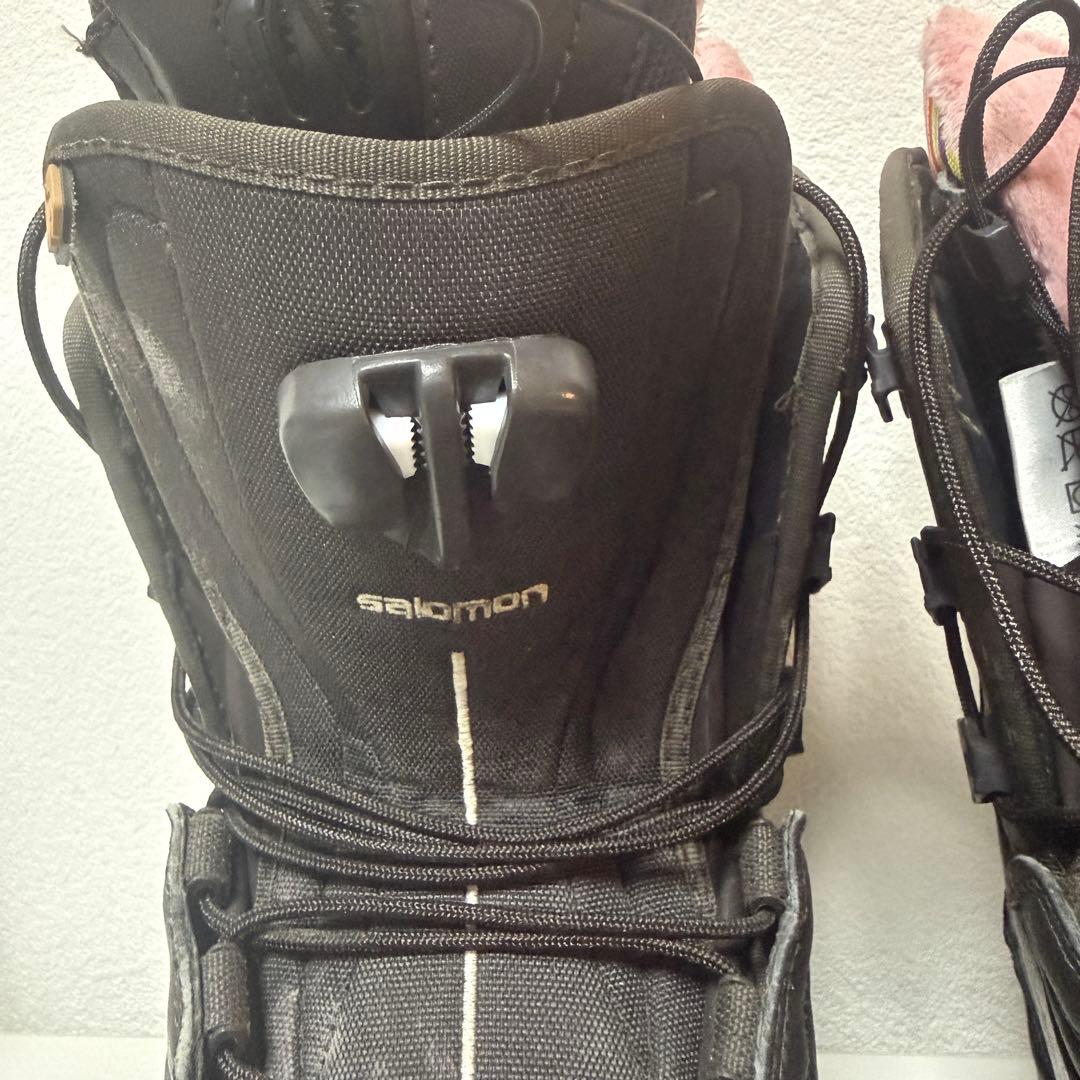 即発送 SALOMON レディース スノーボードブーツ 23cm ブラウン ボア
