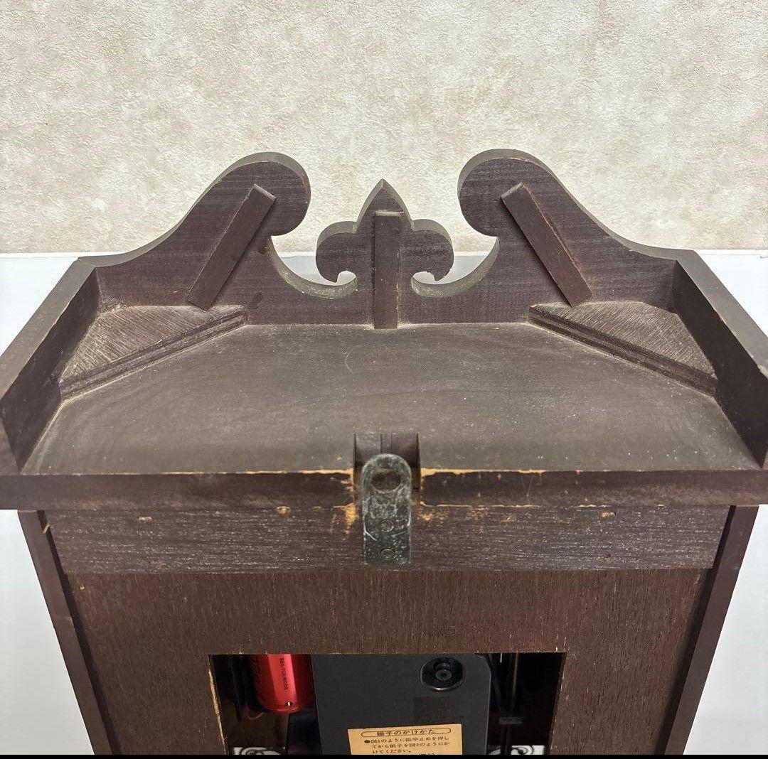 CITIZEN 振り子時計 昭和レトロ クオーツ 日本製 ウッド調 アンティーク