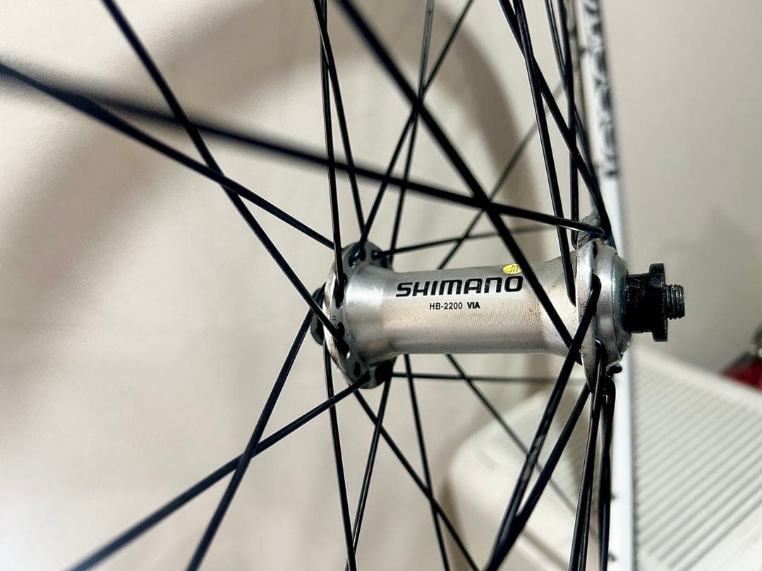 【Bianchiビアンキ】純正limitedホイール前輪◆貴重なカッコいい白リム