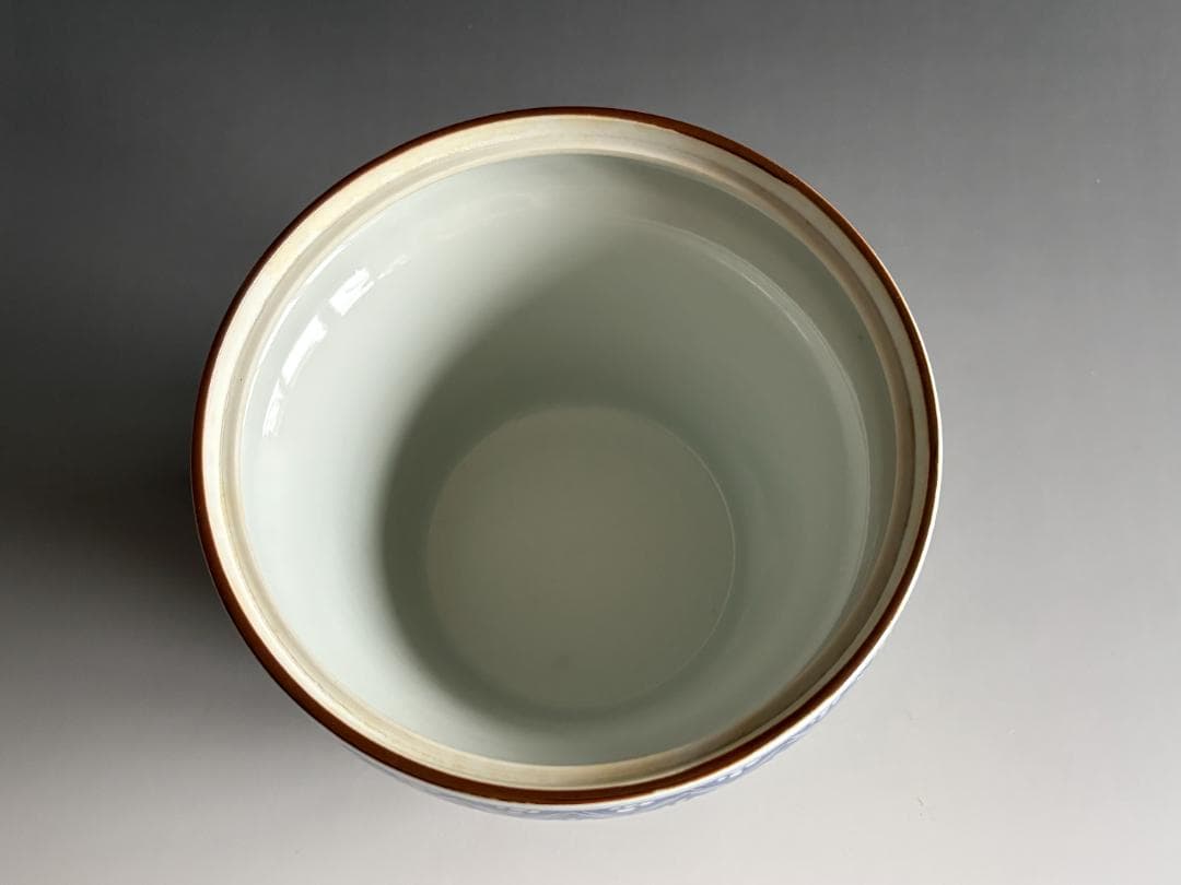 色絵丸紋　末広水指　平安秀峰　茶道具