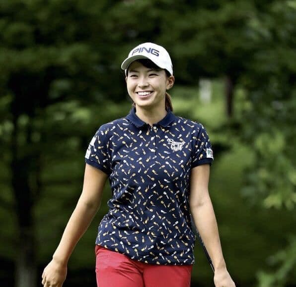 渋野日向子 半袖ポロ3着 ①チューリップ 黒 ②ポピー 濃紺 ③ブルー青