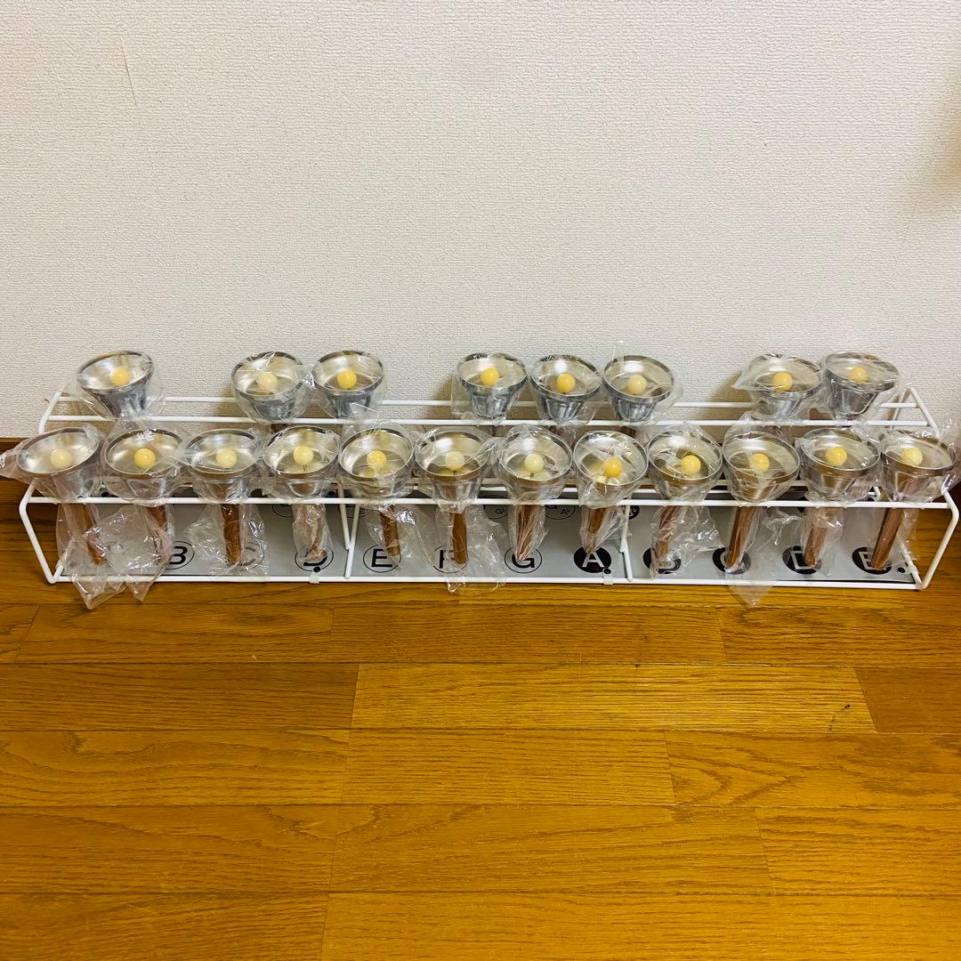 内田洋行　ハンドベル　ミュージックベル　20音　スタンド付き