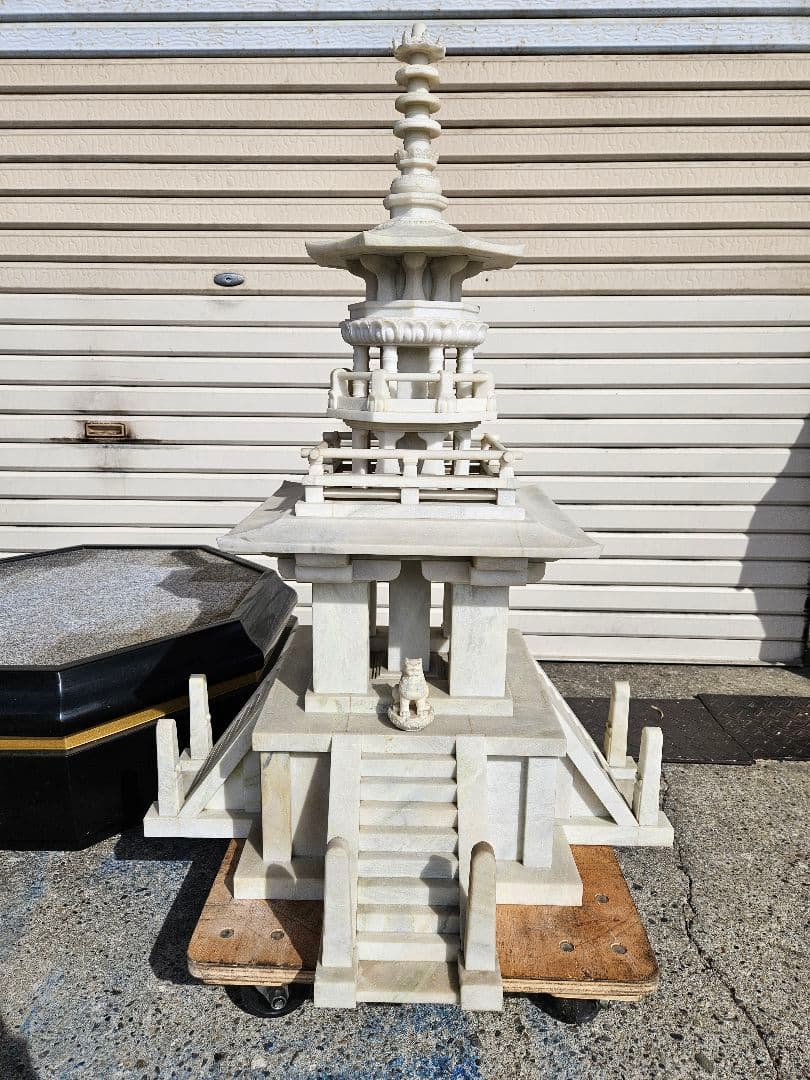 天然石 多宝塔 特大サイズ 古美術 骨董品 彫刻 高麗天然石 仏国寺 大理石