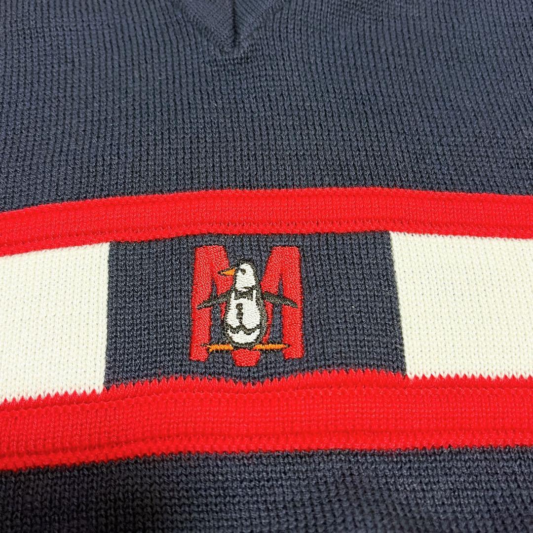 【新品タグ付き】MUNSINGWEAR ベスト 90年代 ネイビー M