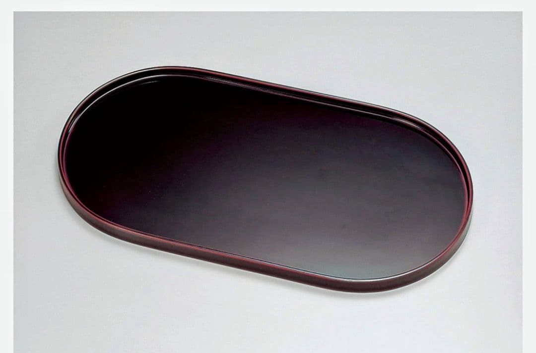 越前塗　粂治郎　溜塗　コーヒー盆　2枚 越前漆器