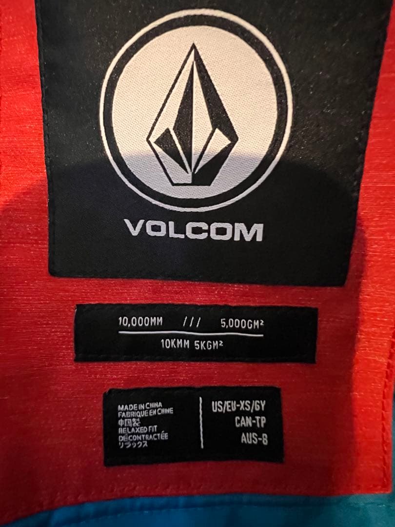 Volcom 子ども用 スノーボードウェア 赤/青