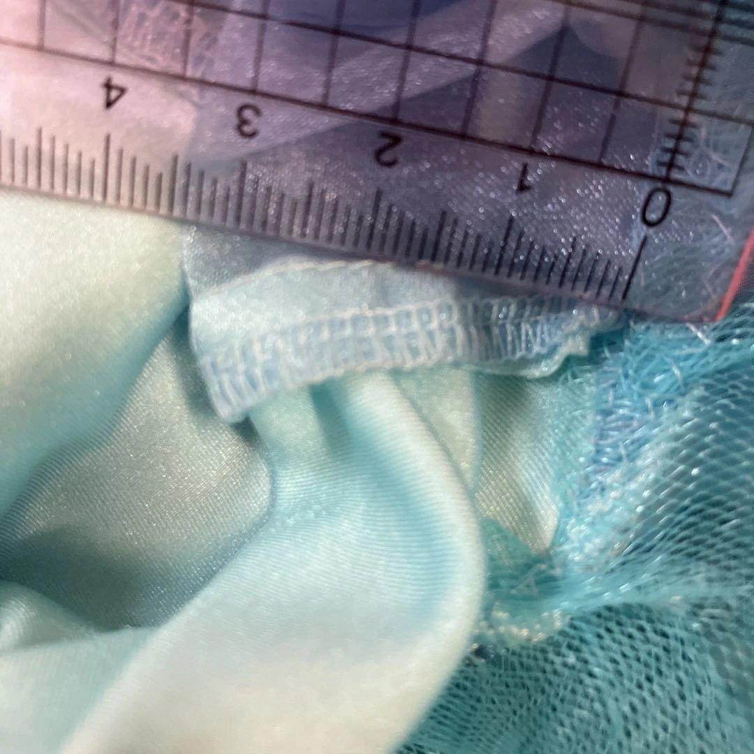 社交ダンス スタンダードドレス 水色 Sサイズ 着丈約114 サピエル