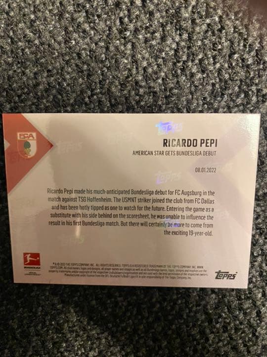 topps リカルド•ペピ　ベースカード