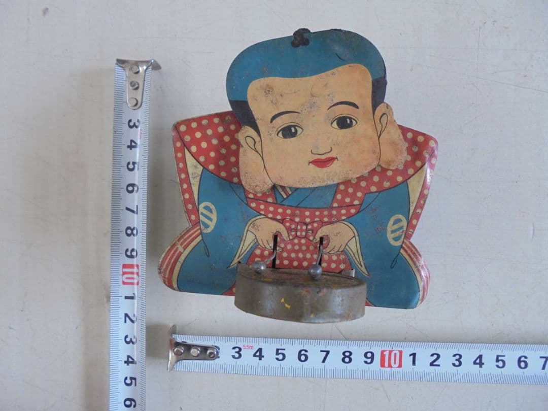 AKa6702　福助　ブリキ？　からくり　人形