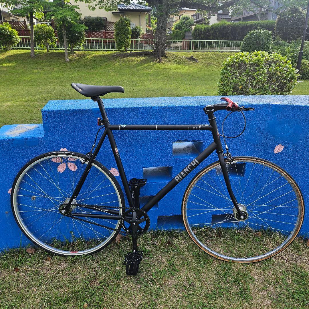新品!! bianchi nero ビアンキ ネロ　ピスト　固定　綺麗め