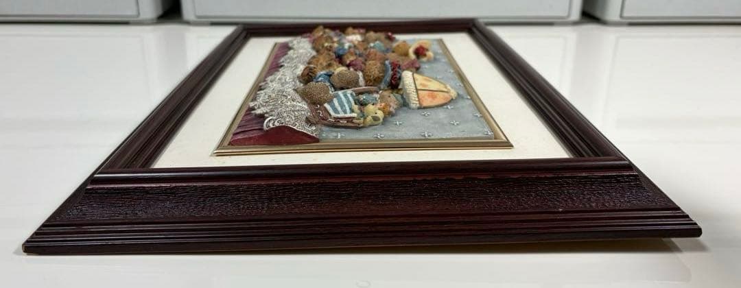 レトロ/アンティーク❤︎クマ/くま/熊❤︎立体アートフレーム❤︎フィギュア風立体額