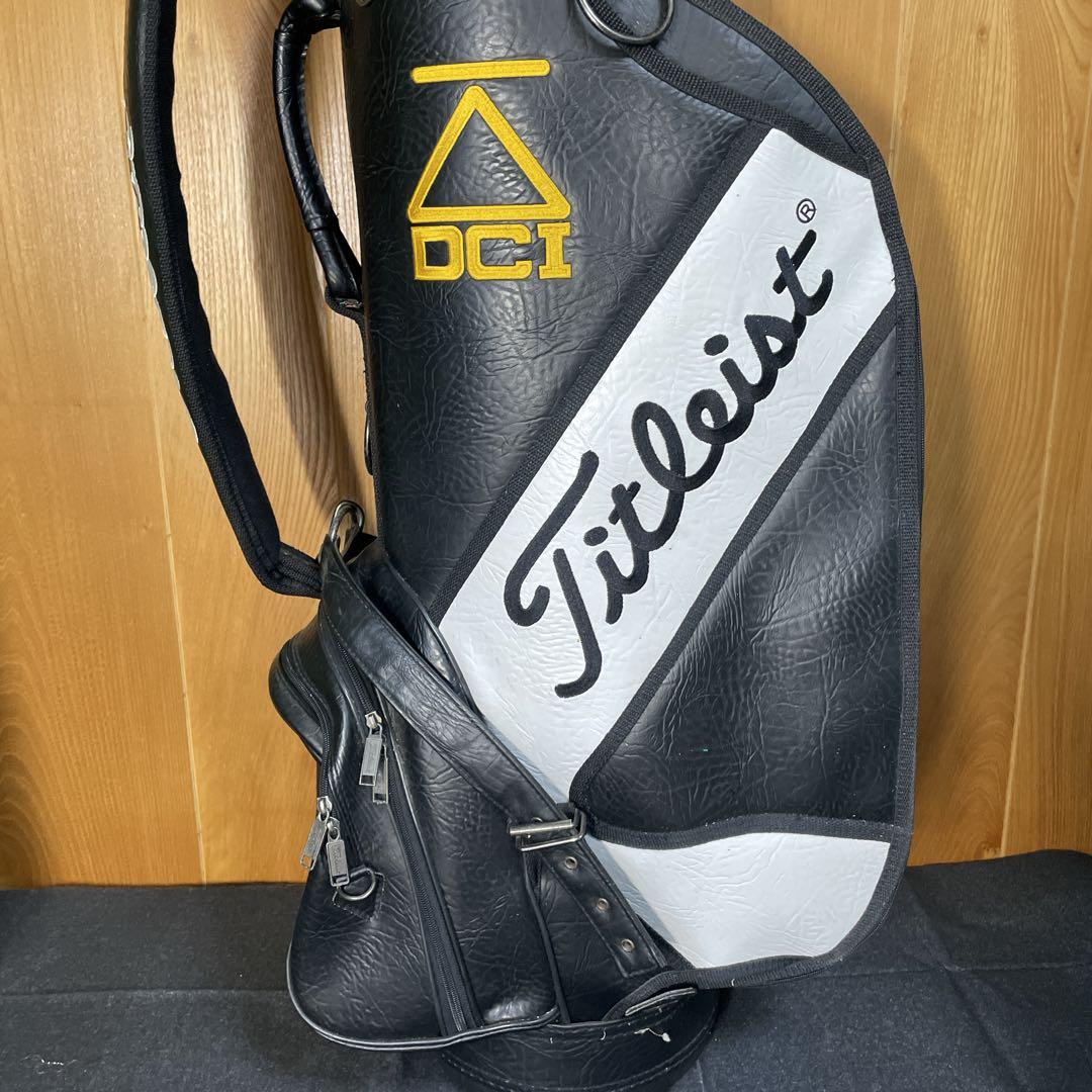 タイトリスト DCI キャディバッグ　合皮　ブラック&ホワイト　ゴルフバッグ