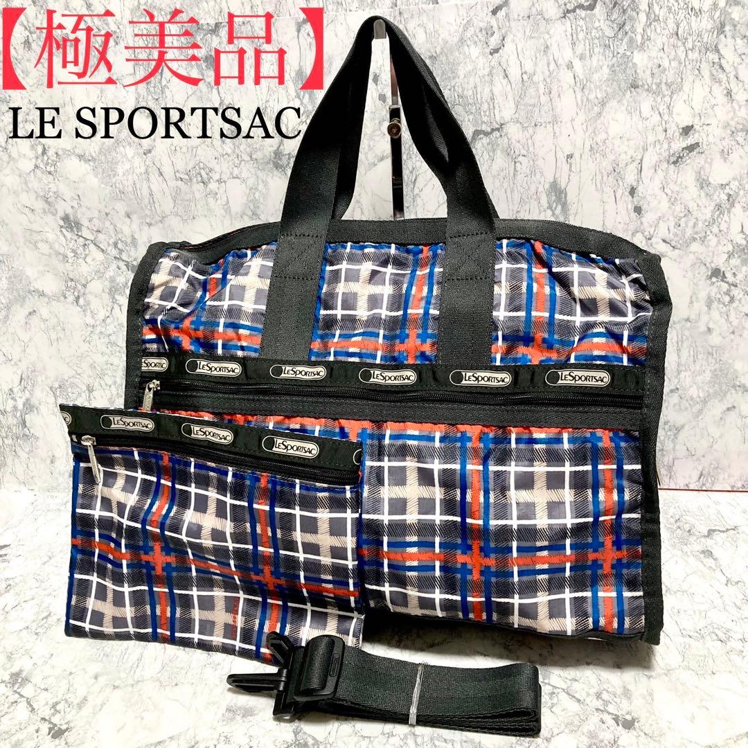 【極美品】レスポートサック　ボストンバッグ　ショルダーバッグ　2way　総柄