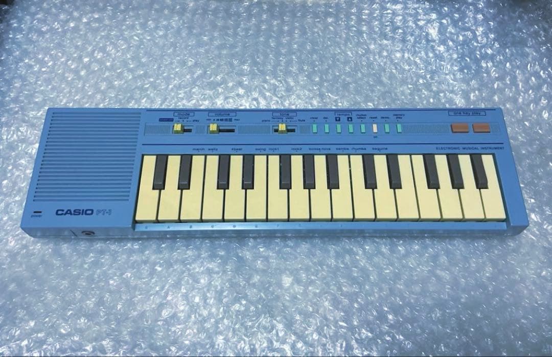 Casio PT-1☆ミニシンセサイザー☆ベビーブルー☆超レアカラーモデル(2)