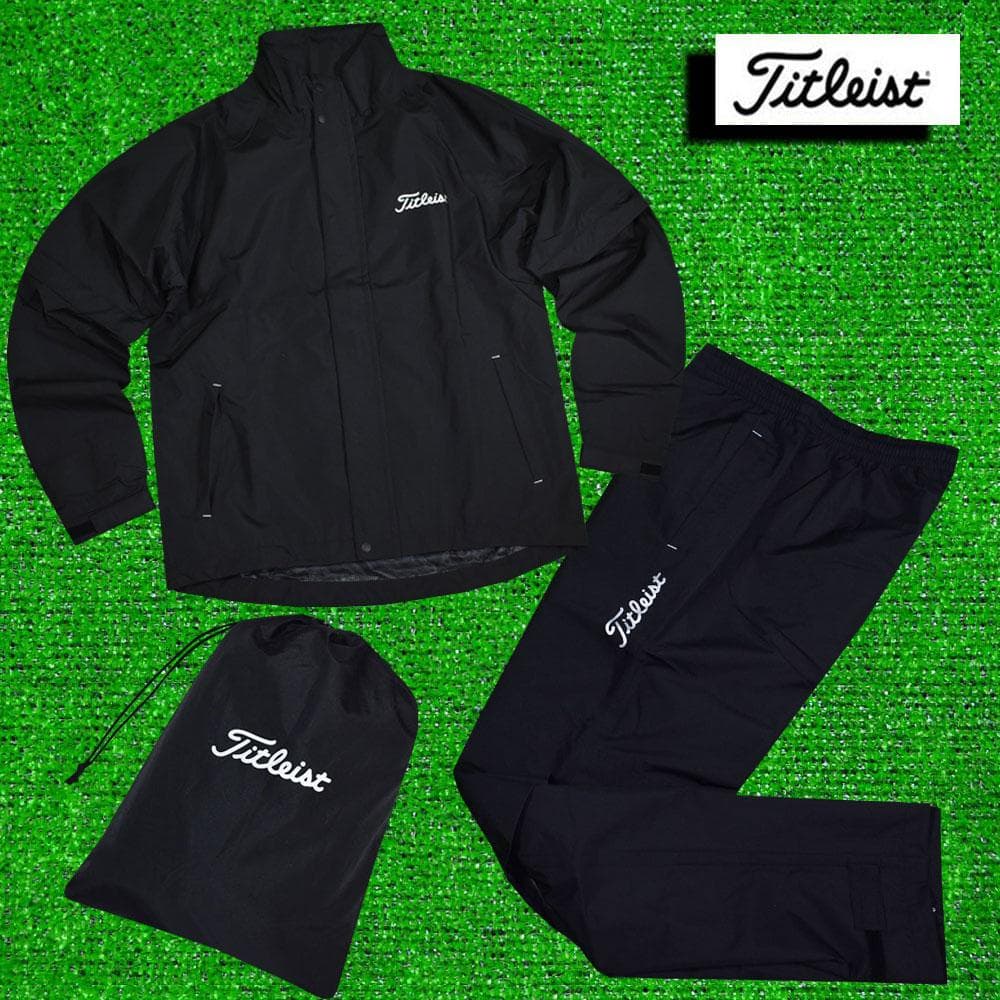 Titleist/タイトリスト ゴルフ 防風レインスーツ【ブラック/L】新品！