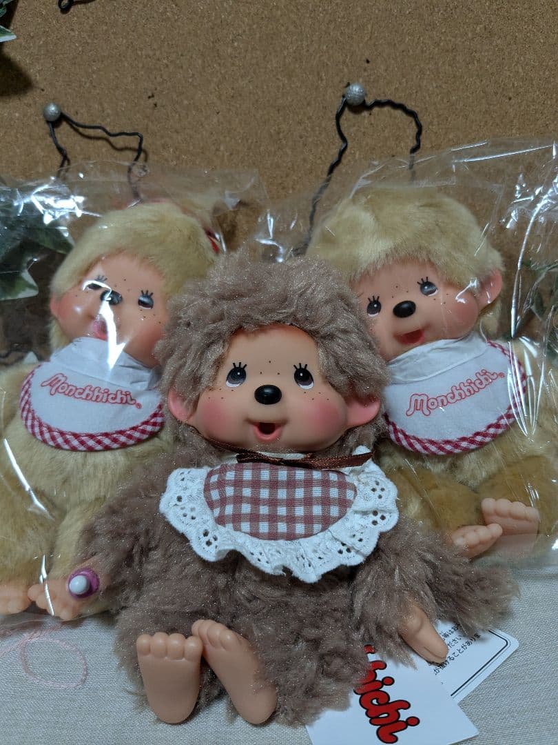 正規品　新品　タグ付　モンチッチ ぬいぐるみ S 3set