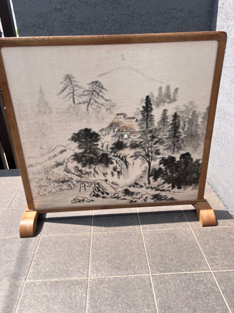 アンティーク 衝立 煎茶道具 間仕切り パーティション