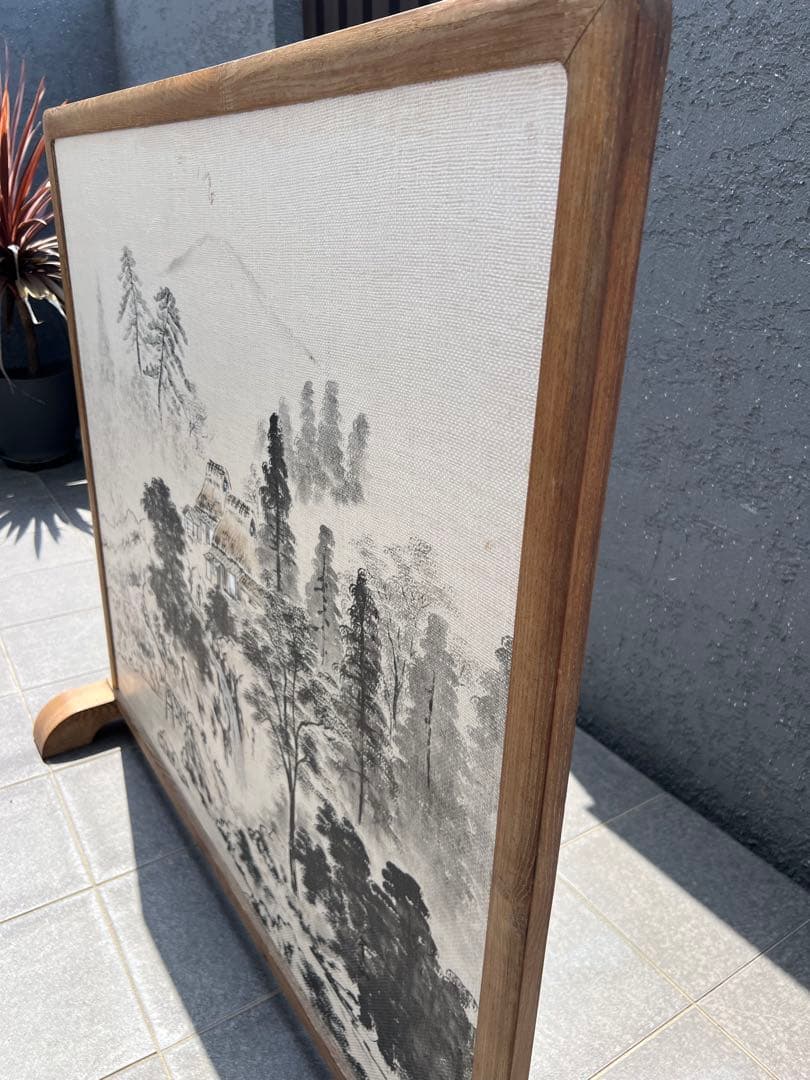 アンティーク 衝立 煎茶道具 間仕切り パーティション