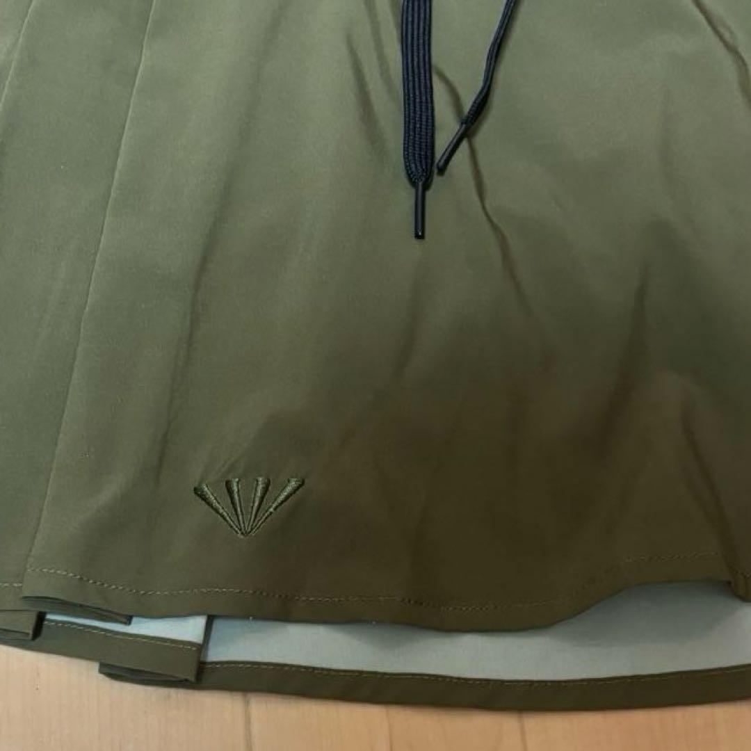 【JINGER】ランニングプリーツスカート　カーキ　Mサイズ