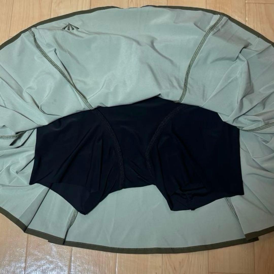 【JINGER】ランニングプリーツスカート　カーキ　Mサイズ