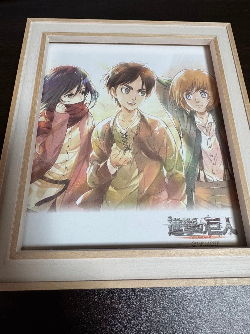 進撃の巨人 色紙 額装済み / 複製原画