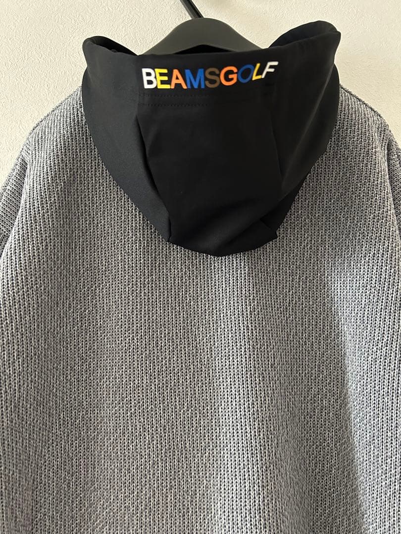 ビームスゴルフ　BEAMSGOLF ニット風 レイヤード パーカー　美品　訳あり