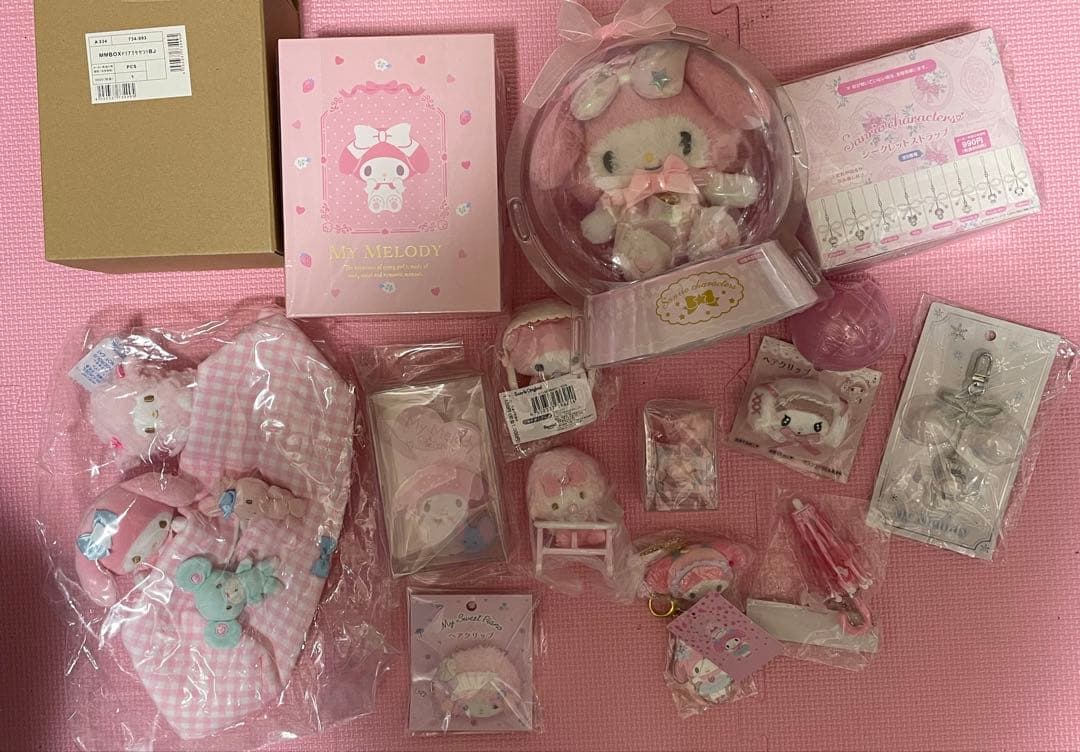 サンリオマイメロディピアノちゃんぬいぐるみマスコットまとめ売り49点