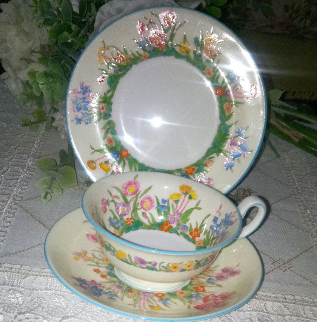 ウェッジウッド プレーリーフラワー トリオ ヴィンテージ