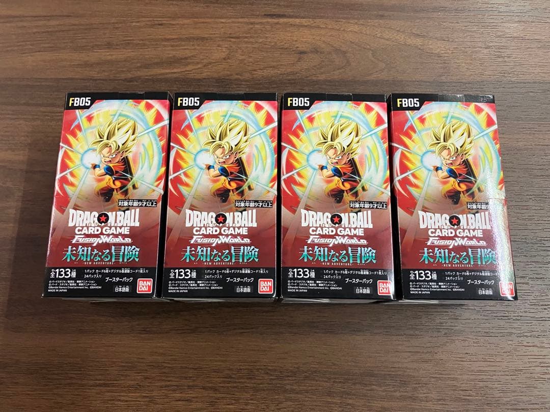 ＢＯＸ販売　ドラゴンボールSCGフュージョンワールド　未知なる冒険　４箱