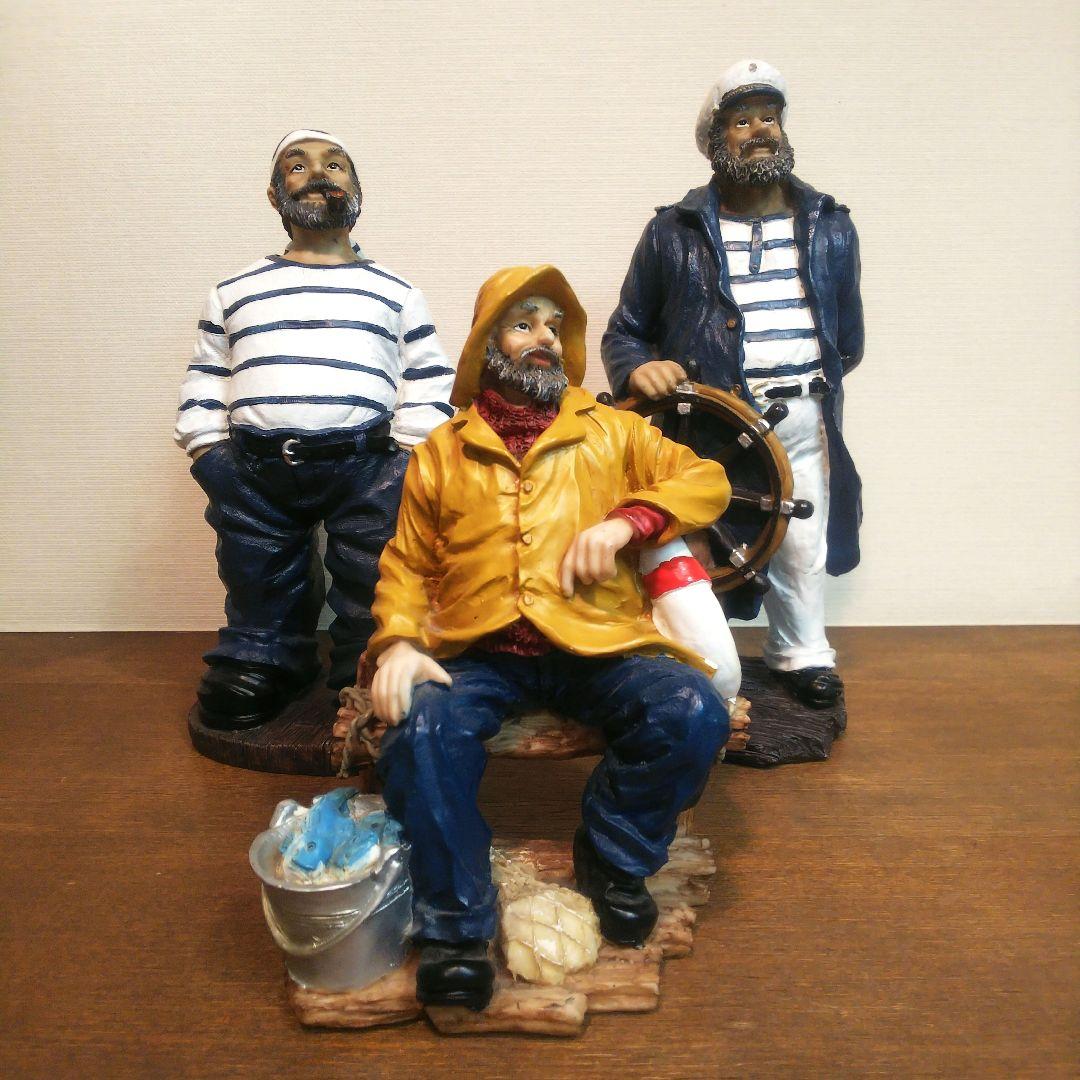 T*u様 マドロス 船長・船員・漁師 人形 オブジェ ３点セット