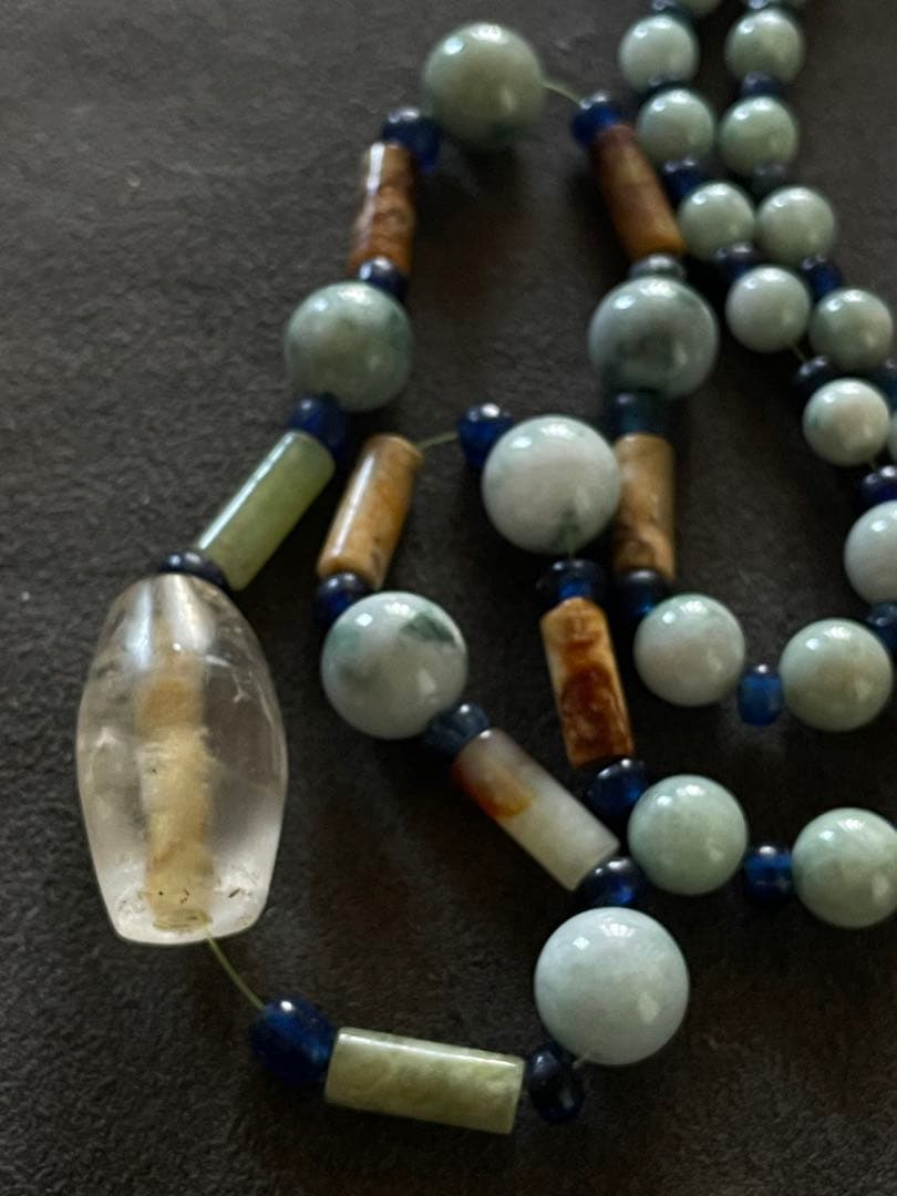 水晶棗玉・瑪瑙管玉・砡玉・とんぼ玉他 首飾り ネックレス　古墳時代