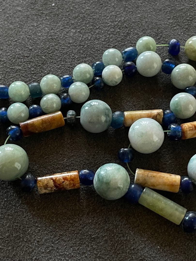 水晶棗玉・瑪瑙管玉・砡玉・とんぼ玉他 首飾り ネックレス　古墳時代